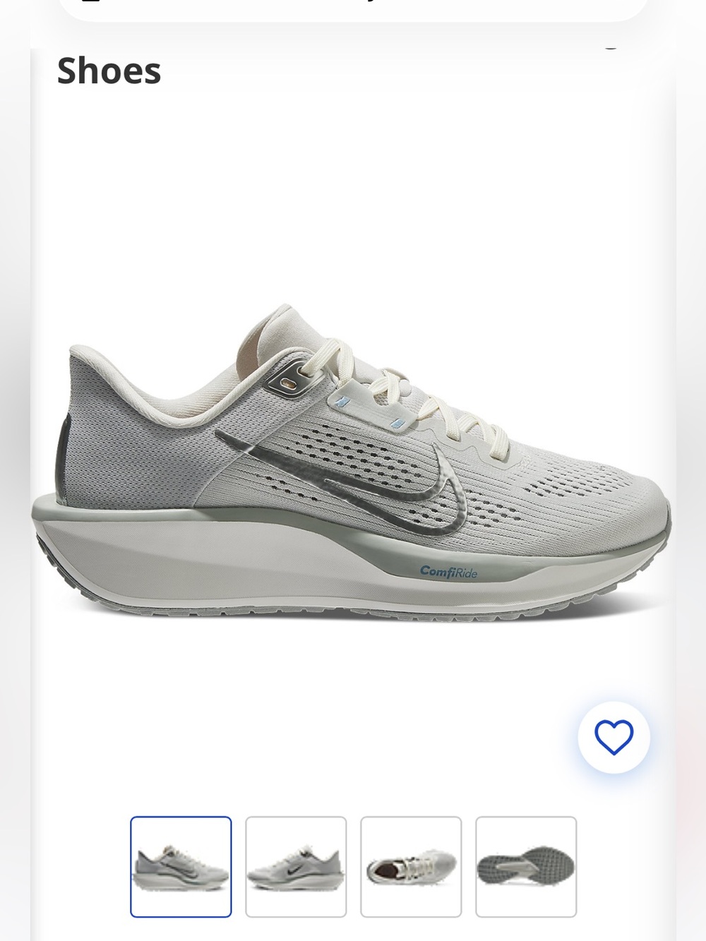 Nike Women's Quest 6 Running Shoes Grey/ Silver
